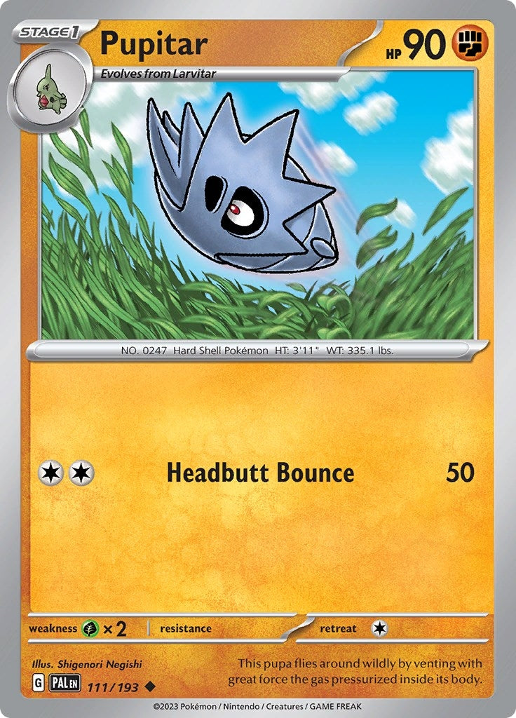 Image for Pupitar (111/193) (SV02: Paldea Evolved) - Pokemon