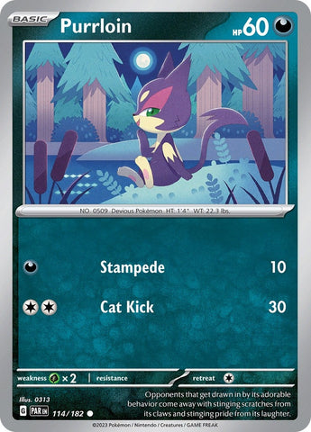 Image for Purrloin (114/182) (SV04: Paradox Rift) - Pokemon