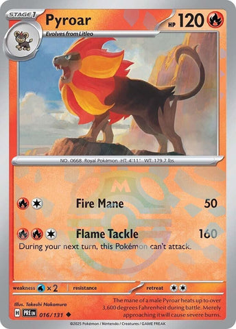Image for Pyroar (Master Ball Pattern) (016/131) (SV: Prismatic Evolutions) - Pokemon