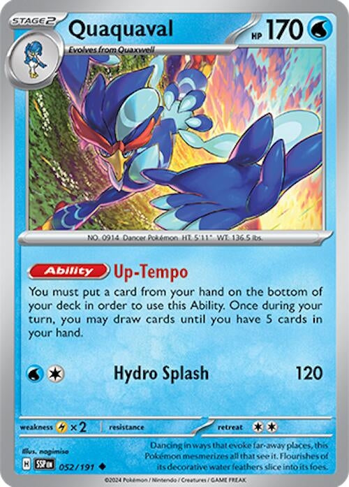 Image for Quaquaval (052/191) (SV08: Surging Sparks) - Pokemon