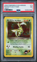 ROCKET'S SCYTHER - HOLO - GYM HEROES - PSA 7 POKEMON Single