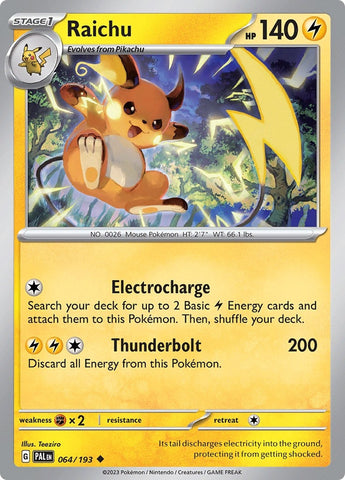Image for Raichu (064/193) (SV02: Paldea Evolved) - Pokemon