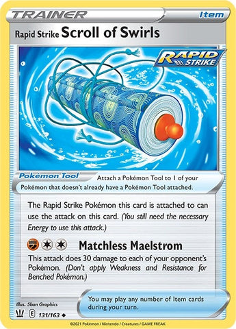Image for Rapid Strike Scroll of Swirls (131/163) (SWSH05: Battle Styles) - Pokemon