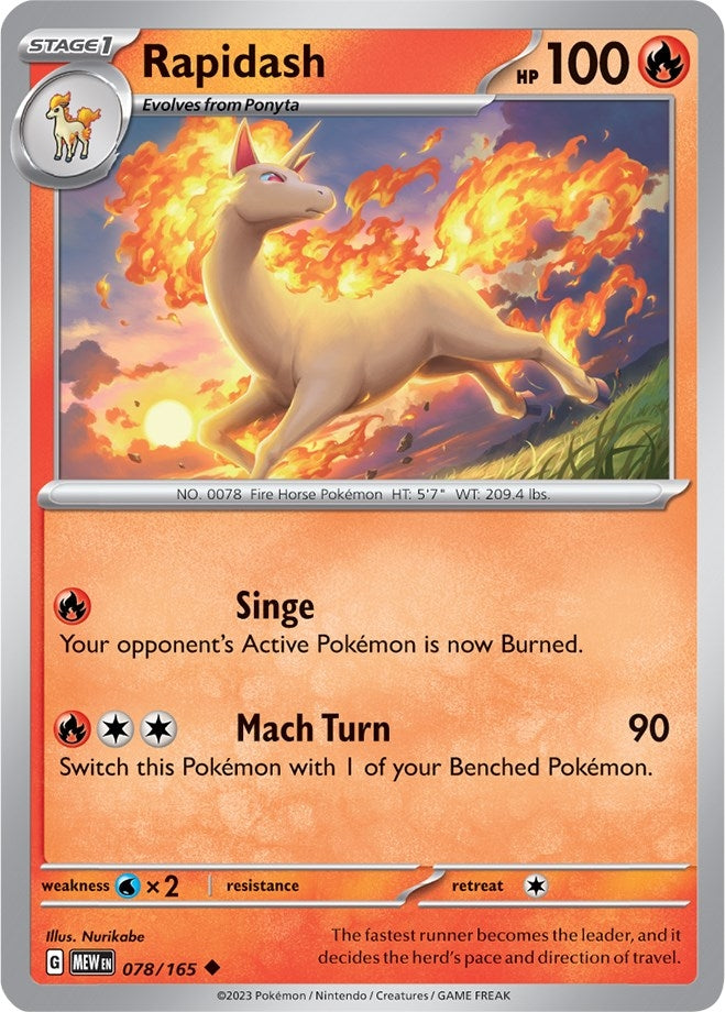 Image for Rapidash (078/165) (SV: Scarlet & Violet 151) - Pokemon
