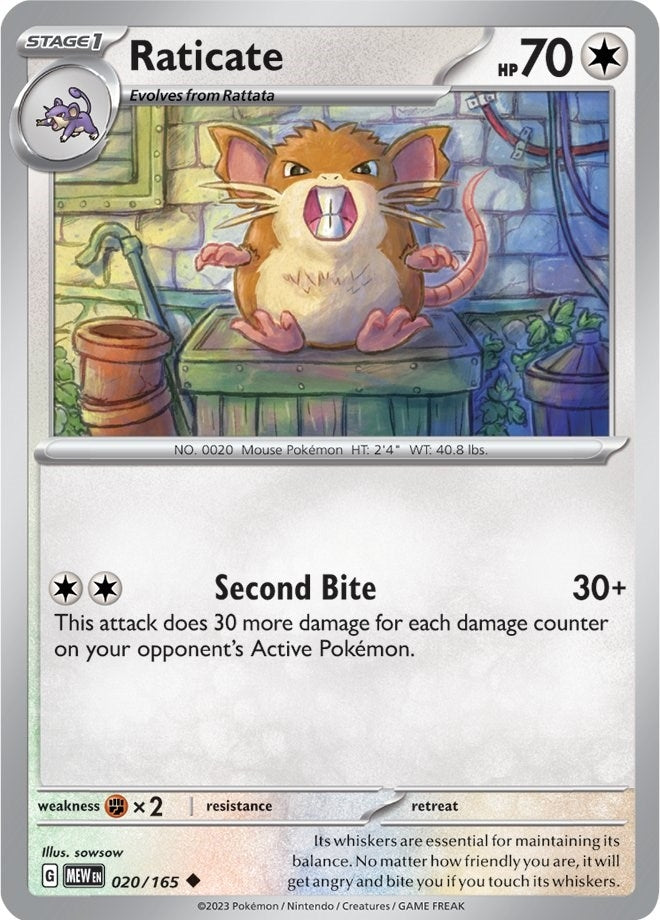 Image for Raticate (020/165) (SV: Scarlet & Violet 151) - Pokemon