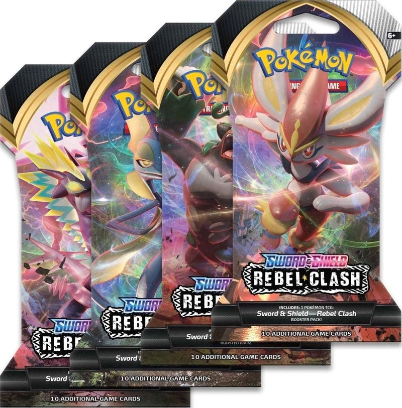 Image for Rebel Clash Sleeved Booster Pack Art Bundle [Set of 4] - Pokemon