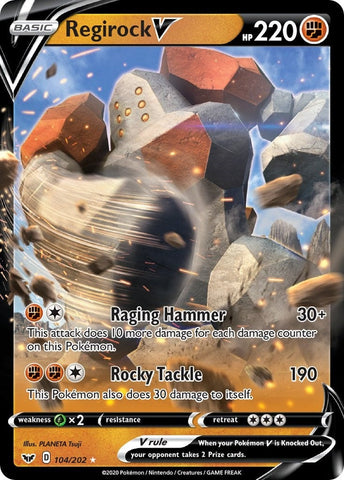 Image for Regirock V (104/202) (SWSH01: Sword & Shield Base Set) - Pokemon