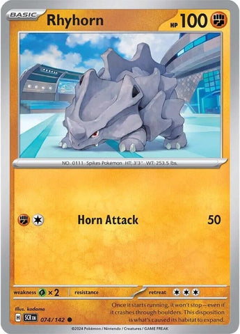 Image for Rhyhorn (074/142) (SV07: Stellar Crown) - Pokemon