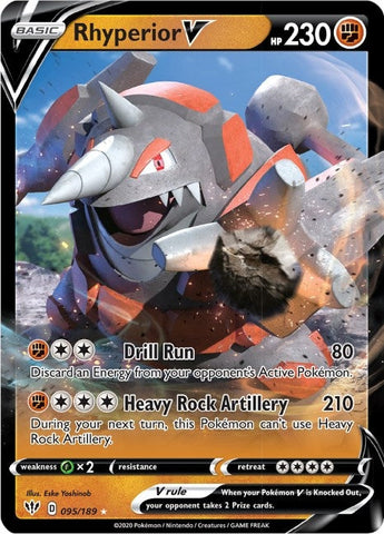 Image for Rhyperior V (095/189) (SWSH03: Darkness Ablaze) - Pokemon