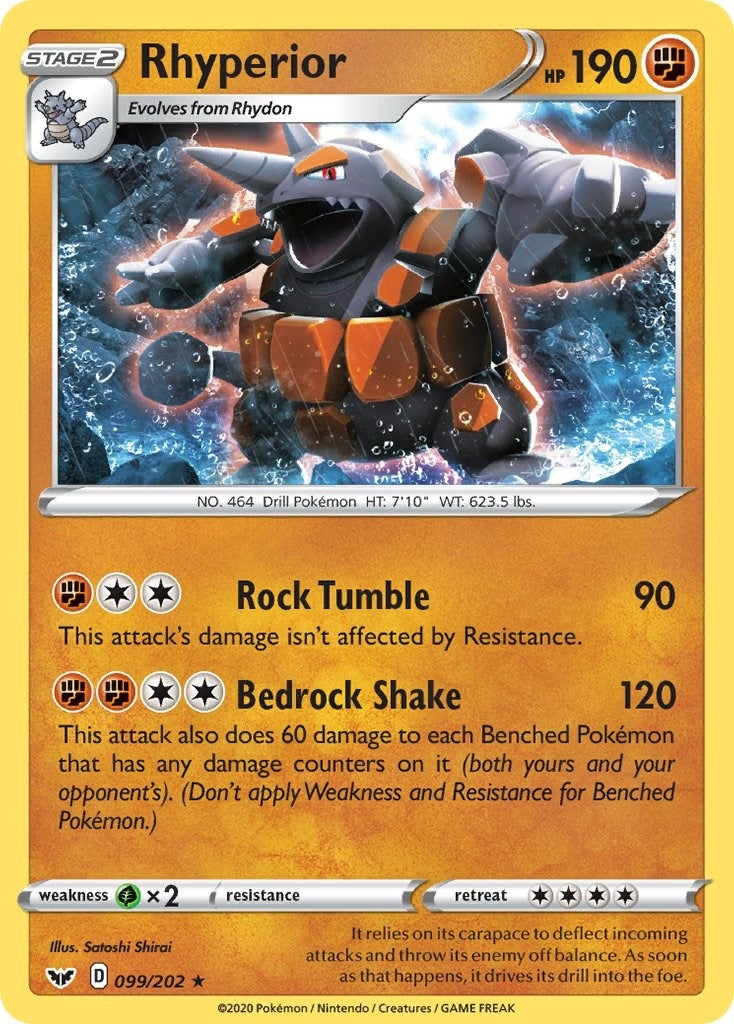 Image for Rhyperior (099/202) (SWSH01: Sword & Shield Base Set) - Pokemon