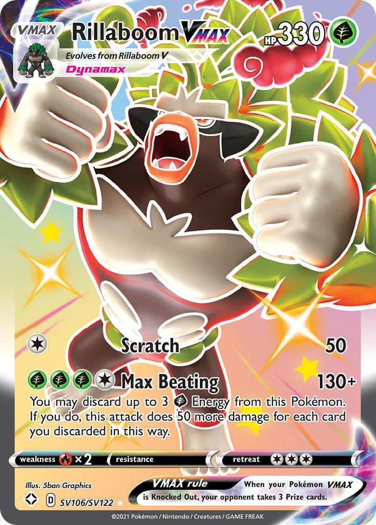 Image for Rillaboom VMAX (SV106/SV122) (Shining Fates: Shiny Vault) - Pokemon