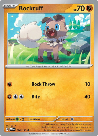 Image for Rockruff (116/193) (SV02: Paldea Evolved) - Pokemon