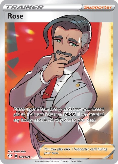 Image for Rose (Full Art) (189/189) (SWSH03: Darkness Ablaze) - Pokemon