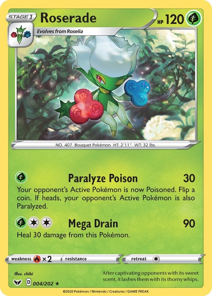 Image for Roserade (004/202) (SWSH01: Sword & Shield Base Set) - Pokemon