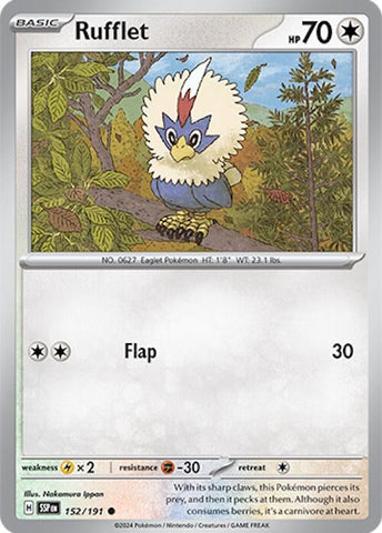 Image for Rufflet (152/191) (SV08: Surging Sparks) - Pokemon