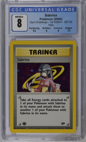 SABRINA - GYM CHALLENGE - CGC 8 Pokemon Single