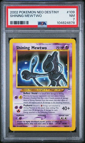 SHINING MEWTWO 2002 POKEMON NEO DESTINY PSA NM 7 POKEMON Single