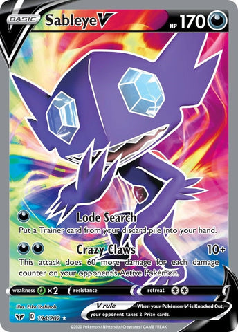 Image for Sableye V (Full Art) (194/202) (SWSH01: Sword & Shield Base Set) - Pokemon