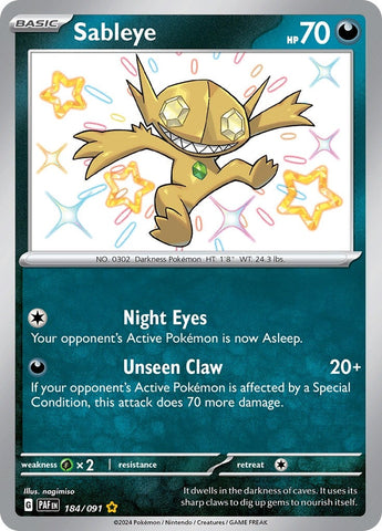 Image for Sableye (184/091) (SV: Paldean Fates) - Pokemon