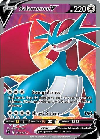 Image for Salamence V (Full Art) (185/189) (SWSH03: Darkness Ablaze) - Pokemon