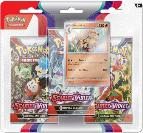 Image for Scarlet & Violet 3 Pack Blister [Arcanine] - Pokemon