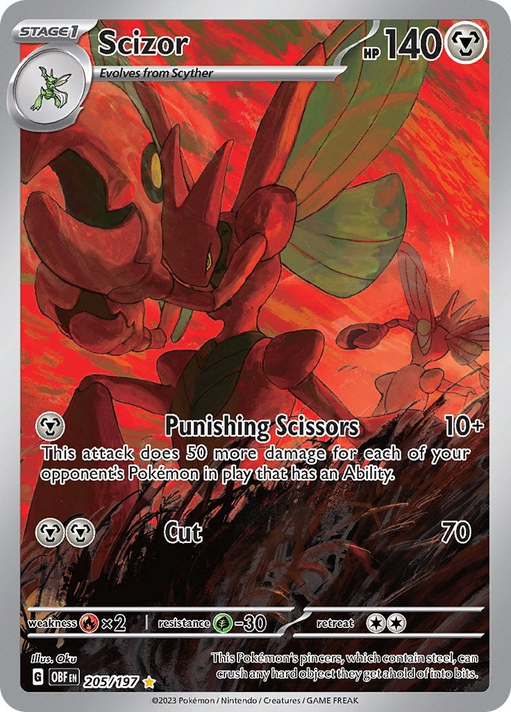 Image for Scizor (205/197) (SV03: Obsidian Flames) - Pokemon