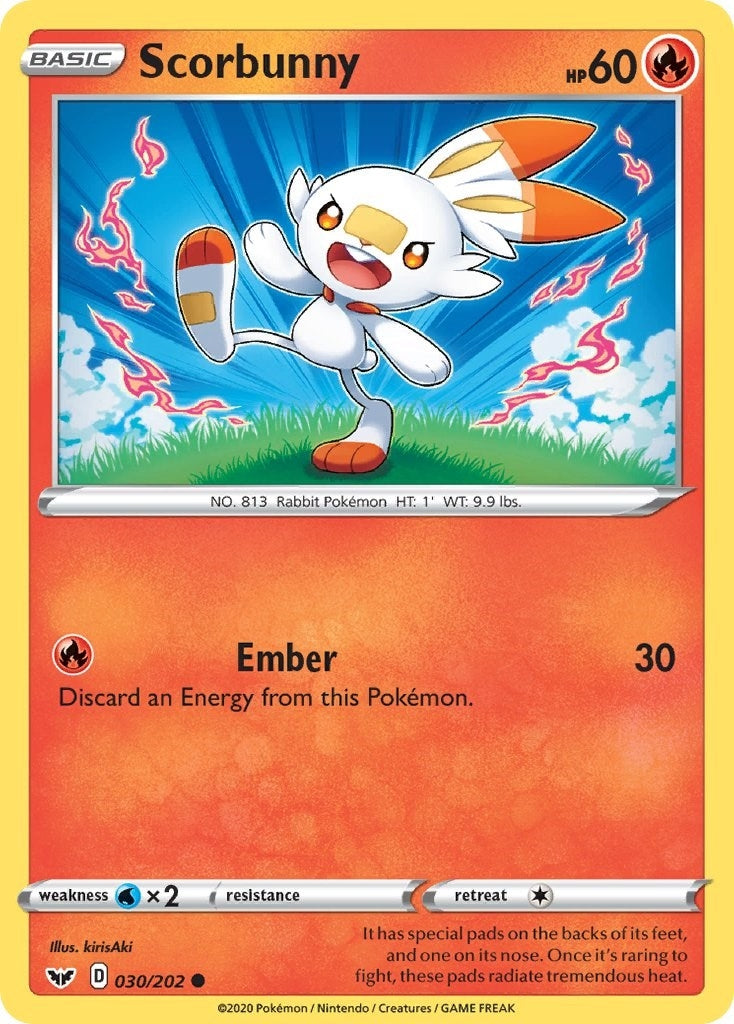 Image for Scorbunny (030) (030/202) (SWSH01: Sword & Shield Base Set) - Pokemon