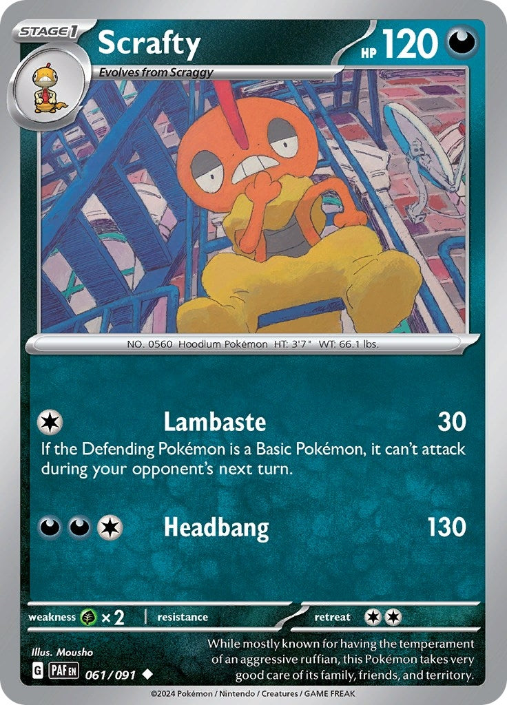 Image for Scrafty (061/091) (SV: Paldean Fates) - Pokemon
