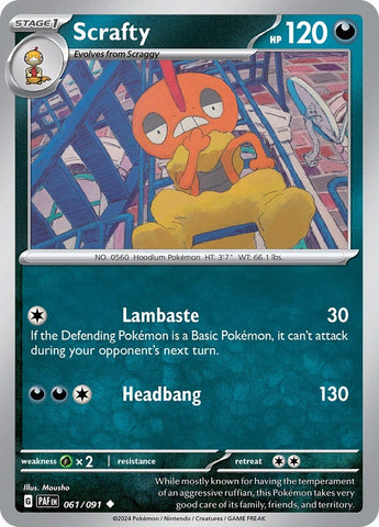 Image for Scrafty (061/091) (SV: Paldean Fates) - Pokemon