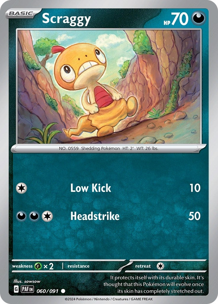 Image for Scraggy (060/091) (SV: Paldean Fates) - Pokemon
