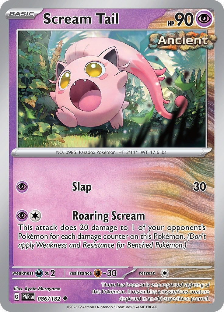 Image for Scream Tail (086/182) (SV04: Paradox Rift) - Pokemon