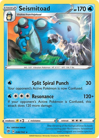 Image for Seismitoad (046/192) (SWSH02: Rebel Clash) - Pokemon