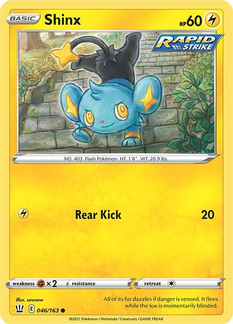 Image for Shinx (046/163) (SWSH05: Battle Styles) - Pokemon