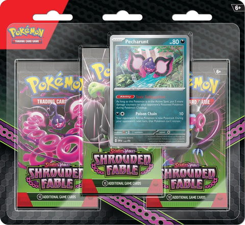 Image for Shrouded Fable 3 Pack Blister [Pecharunt] - Pokemon