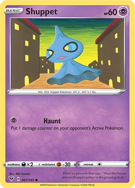 Image for Shuppet (067/185) (SWSH04: Vivid Voltage) - Pokemon