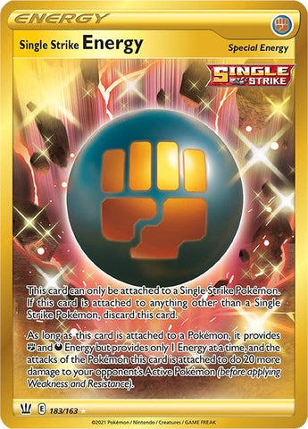 Image for Single Strike Energy (Secret) (183/163) (SWSH05: Battle Styles) - Pokemon