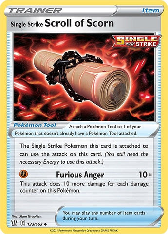 Image for Single Strike Scroll of Scorn (133/163) (SWSH05: Battle Styles) - Pokemon