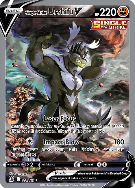 Image for Single Strike Urshifu V (Alternate Full Art) (151/163) (SWSH05: Battle Styles) - Pokemon
