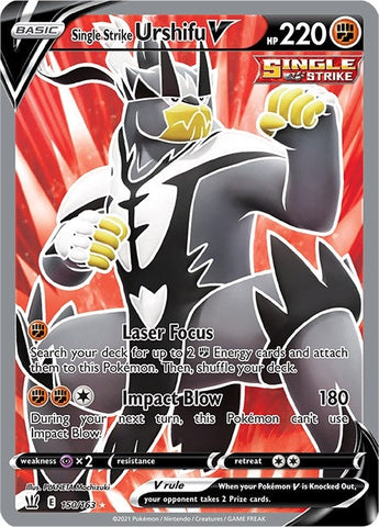 Image for Single Strike Urshifu V (Full Art) (150/163) (SWSH05: Battle Styles) - Pokemon
