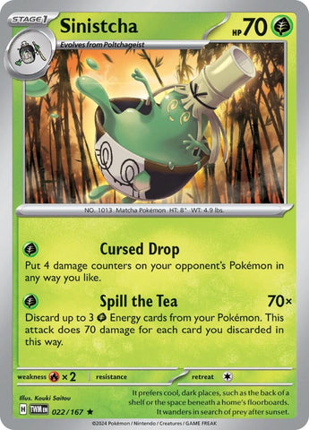 Image for Sinistcha (022/167) (SV06: Twilight Masquerade) - Pokemon