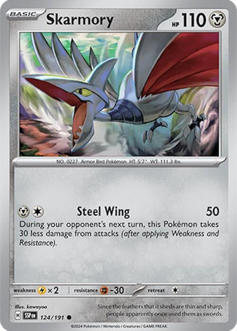 Image for Skarmory (124/191) (SV08: Surging Sparks) - Pokemon