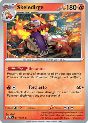 Image for Skeledirge (031/191) (SV08: Surging Sparks) - Pokemon