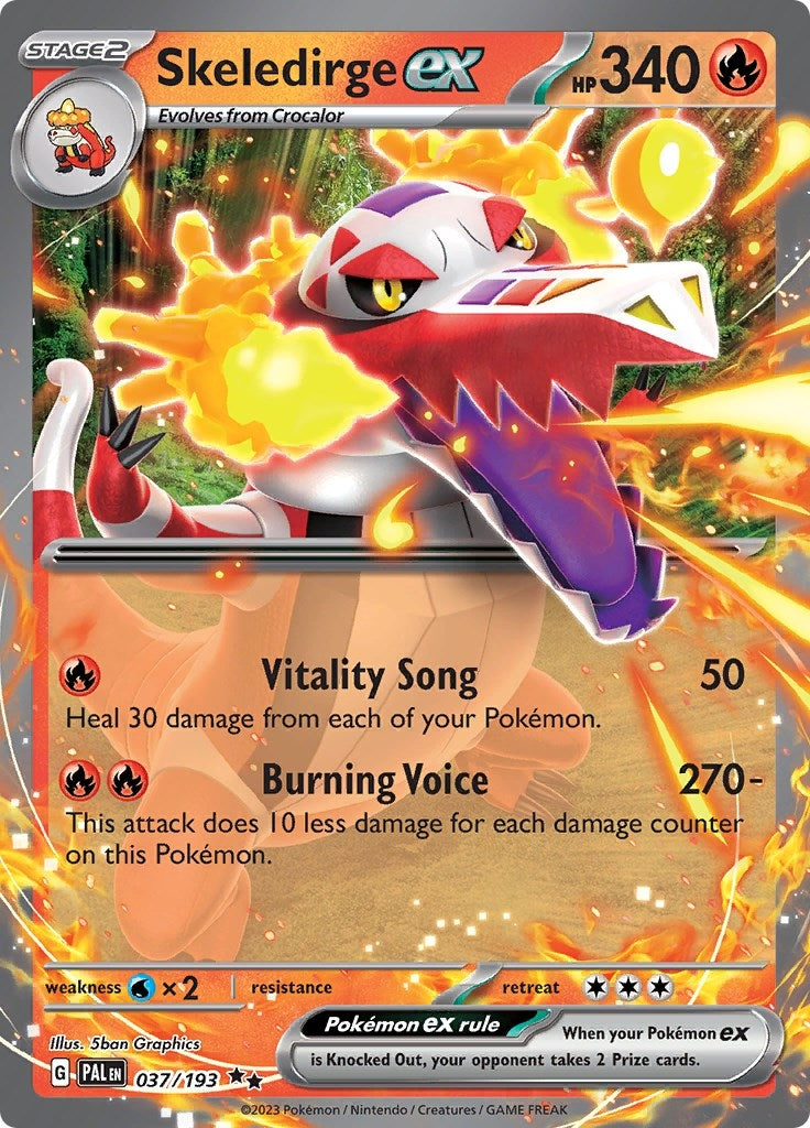 Image for Skeledirge ex (037/193) (SV02: Paldea Evolved) - Pokemon