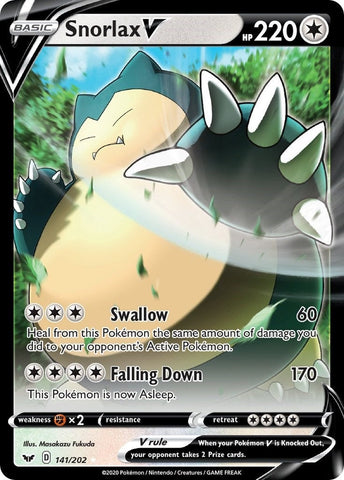 Image for Snorlax V (141/202) (SWSH01: Sword & Shield Base Set) - Pokemon