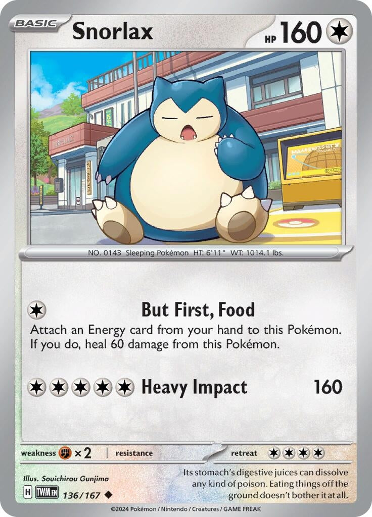 Image for Snorlax (136/167) (SV06: Twilight Masquerade) - Pokemon
