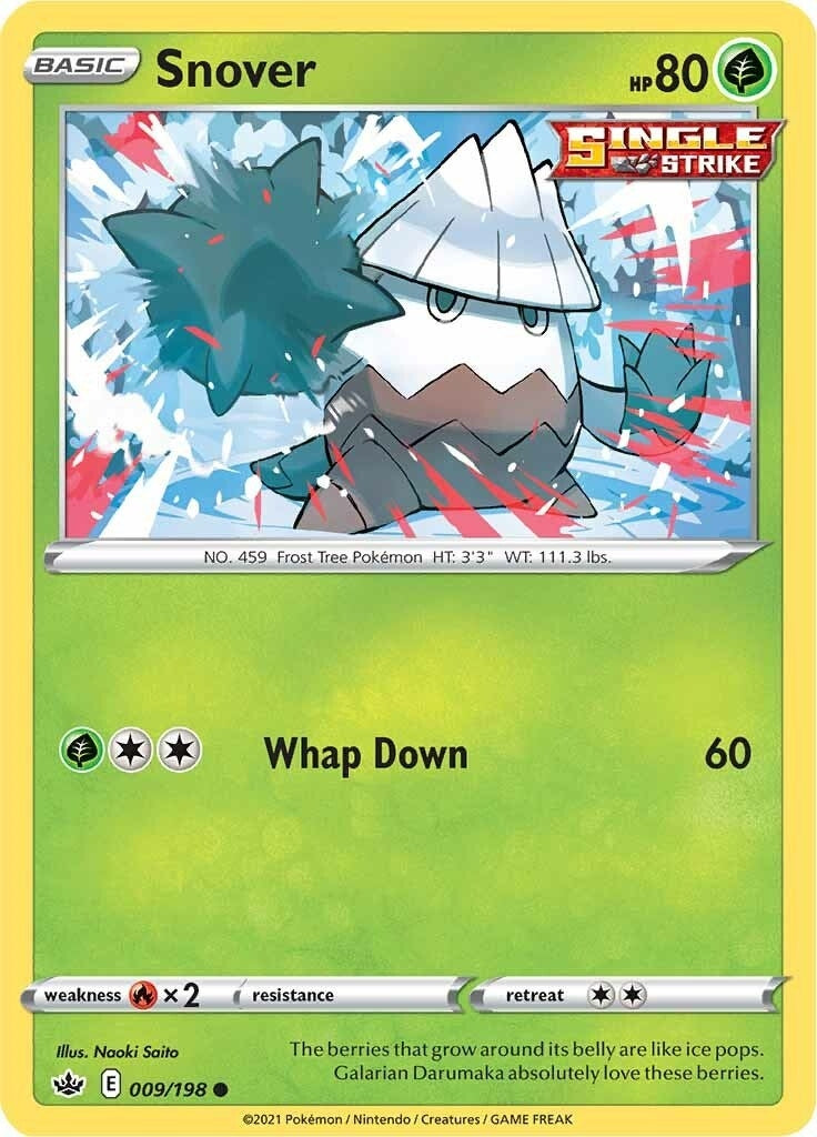 Image for Snover (009/198) (SWSH06: Chilling Reign) - Pokemon