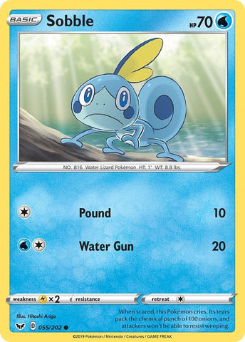 Image for Sobble (055) (055/202) (SWSH01: Sword & Shield Base Set) - Pokemon