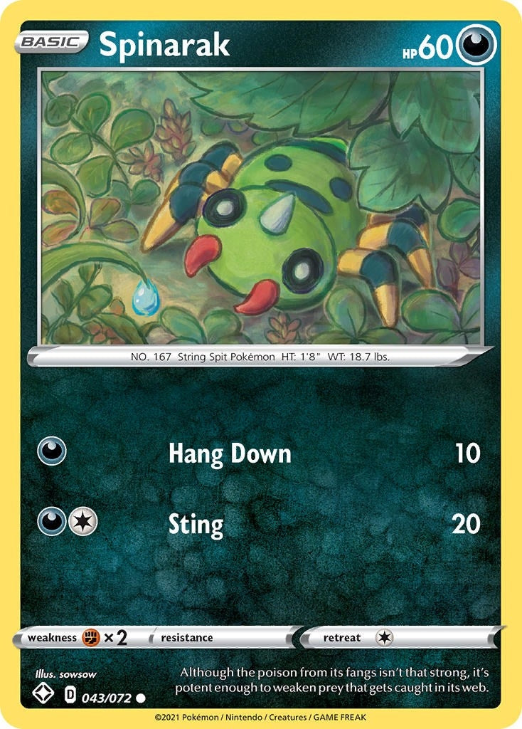 Image for Spinarak (043/072) (Shining Fates) - Pokemon