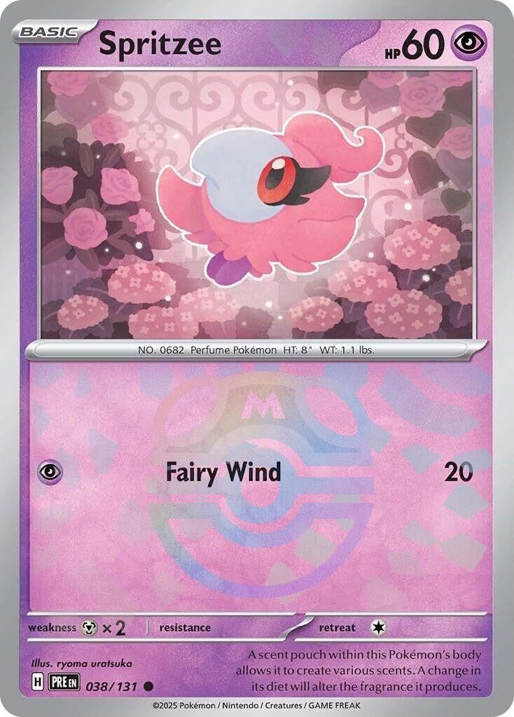 Image for Spritzee (Master Ball Pattern) (038/131) (SV: Prismatic Evolutions) - Pokemon