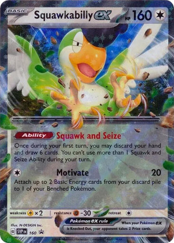 Image for Squawkabilly ex - 160 (160) (SV: Scarlet & Violet Promo Cards) - Pokemon